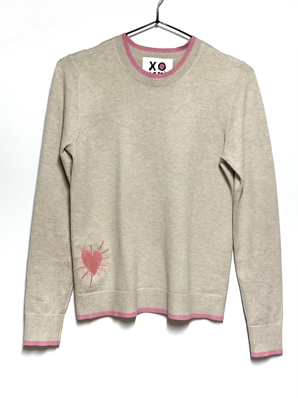 Anthropologie Kerri Rosenthal "Sunshine is a Frame of Mind" heart Sweater Sz XS